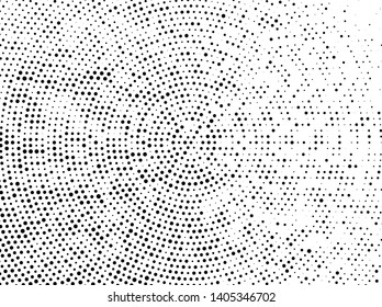 Abstract monochrome halftone pattern. Futuristic panel. Grunge dotted backdrop with circles, dots, point. Design element for web banners, posters, cards, wallpapers, sites. Black and white color