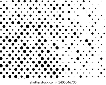 Abstract monochrome halftone pattern. Futuristic panel. Grunge dotted backdrop with circles, dots, point. Design element for web banners, posters, cards, wallpapers, sites. Black and white color