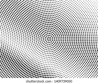 Abstract monochrome halftone pattern. Futuristic panel. Grunge dotted backdrop with circles, dots, point. Design element for web banners, posters, cards, wallpapers, sites. Black and white color