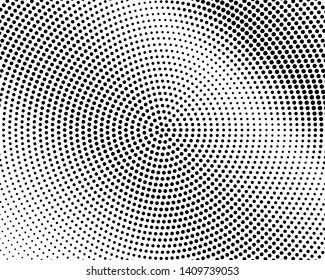 Abstract monochrome halftone pattern. Futuristic panel. Grunge dotted backdrop with circles, dots, point. Design element for web banners, posters, cards, wallpapers, sites. Black and white color