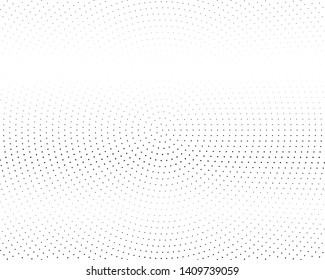 Abstract monochrome halftone pattern. Futuristic panel. Grunge dotted backdrop with circles, dots, point. Design element for web banners, posters, cards, wallpapers, sites. Black and white color