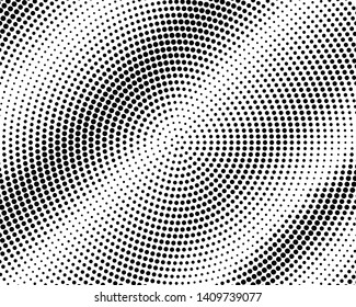 Abstract monochrome halftone pattern. Futuristic panel. Grunge dotted backdrop with circles, dots, point. Design element for web banners, posters, cards, wallpapers, sites. Black and white color