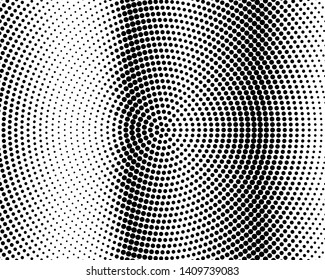Abstract monochrome halftone pattern. Futuristic panel. Grunge dotted backdrop with circles, dots, point. Design element for web banners, posters, cards, wallpapers, sites. Black and white color