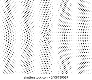 Abstract monochrome halftone pattern. Futuristic panel. Grunge dotted backdrop with circles, dots, point. Design element for web banners, posters, cards, wallpapers, sites. Black and white color