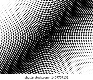 Abstract monochrome halftone pattern. Futuristic panel. Grunge dotted backdrop with circles, dots, point. Design element for web banners, posters, cards, wallpapers, sites. Black and white color