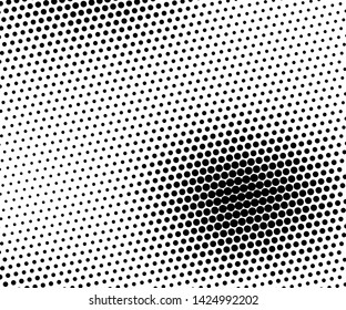 Abstract monochrome halftone pattern. Futuristic panel. Grunge dotted backdrop with circles, dots, point. Design element for web banners, posters, cards, wallpapers, sites. Black and white color