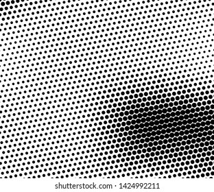 Abstract monochrome halftone pattern. Futuristic panel. Grunge dotted backdrop with circles, dots, point. Design element for web banners, posters, cards, wallpapers, sites. Black and white color