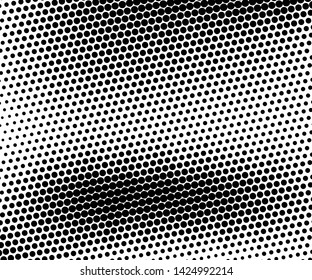 Abstract monochrome halftone pattern. Futuristic panel. Grunge dotted backdrop with circles, dots, point. Design element for web banners, posters, cards, wallpapers, sites. Black and white color