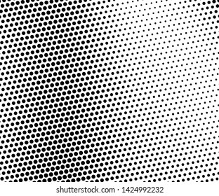 Abstract monochrome halftone pattern. Futuristic panel. Grunge dotted backdrop with circles, dots, point. Design element for web banners, posters, cards, wallpapers, sites. Black and white color