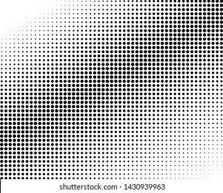 Abstract monochrome halftone pattern. Futuristic panel. Grunge dotted backdrop with circles, dots, point. Design element for web banners, posters, cards, wallpapers, sites. Black and white color