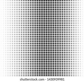 Abstract monochrome halftone pattern. Futuristic panel. Grunge dotted backdrop with circles, dots, point. Design element for web banners, posters, cards, wallpapers, sites. Black and white color