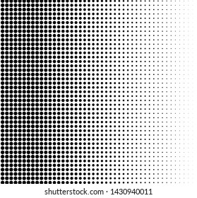 Abstract monochrome halftone pattern. Futuristic panel. Grunge dotted backdrop with circles, dots, point. Design element for web banners, posters, cards, wallpapers, sites. Black and white color