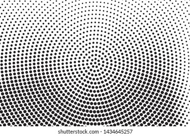 Abstract monochrome halftone pattern. Futuristic panel. Grunge dotted backdrop with circles, dots, point. Design element for web banners, posters, cards, wallpapers, sites. Black and white color