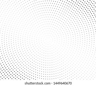 Abstract monochrome halftone pattern. Futuristic panel. Grunge dotted backdrop with circles, dots, point. Design element for web banners, posters, cards, wallpapers, sites. Black and white color