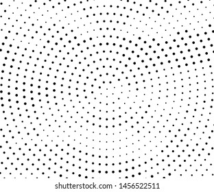 Abstract monochrome halftone pattern. Futuristic panel. Grunge dotted backdrop with circles, dots, point. Design element for web banners, posters, cards, wallpapers, sites. Black and white color