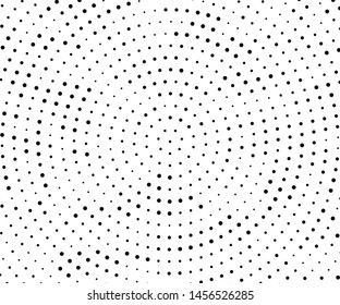 Abstract monochrome halftone pattern. Futuristic panel. Grunge dotted backdrop with circles, dots, point. Design element for web banners, posters, cards, wallpapers, sites. Black and white color