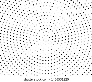 Abstract monochrome halftone pattern. Futuristic panel. Grunge dotted backdrop with circles, dots, point. Design element for web banners, posters, cards, wallpapers, sites. Black and white color
