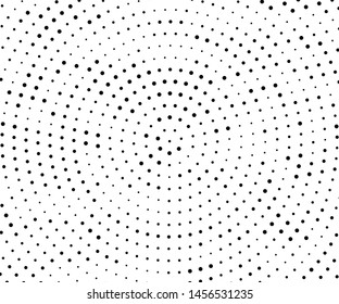 Abstract monochrome halftone pattern. Futuristic panel. Grunge dotted backdrop with circles, dots, point. Design element for web banners, posters, cards, wallpapers, sites. Black and white color