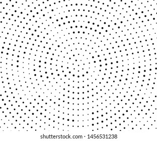 Abstract monochrome halftone pattern. Futuristic panel. Grunge dotted backdrop with circles, dots, point. Design element for web banners, posters, cards, wallpapers, sites. Black and white color
