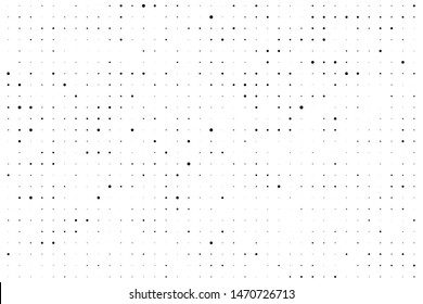 Abstract monochrome halftone pattern. Futuristic panel. Grunge dotted backdrop with circles, dots, point. Design element for web banners, posters, cards, wallpapers, sites. Black and white color

