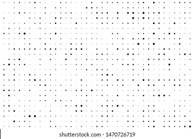 Abstract monochrome halftone pattern. Futuristic panel. Grunge dotted backdrop with circles, dots, point. Design element for web banners, posters, cards, wallpapers, sites. Black and white color
