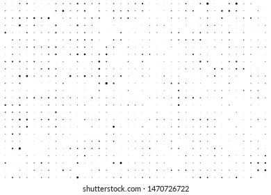 Abstract monochrome halftone pattern. Futuristic panel. Grunge dotted backdrop with circles, dots, point. Design element for web banners, posters, cards, wallpapers, sites. Black and white color
