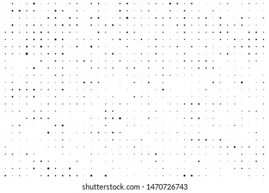 Abstract monochrome halftone pattern. Futuristic panel. Grunge dotted backdrop with circles, dots, point. Design element for web banners, posters, cards, wallpapers, sites. Black and white color
