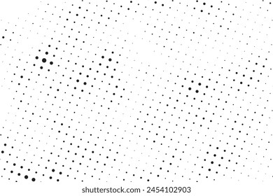Abstractas patrón monocromo de semitonos. Panel futurista. Grunge fondo punteado con círculos, puntos, punto
