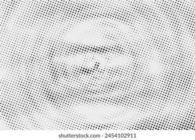 Abstract monochrome halftone pattern. Futuristic panel. Grunge dotted backdrop with circles, dots, point