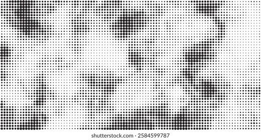 Abstract monochrome halftone pattern. Futuristic panel. Grunge dotted backdrop with circles, dots, point