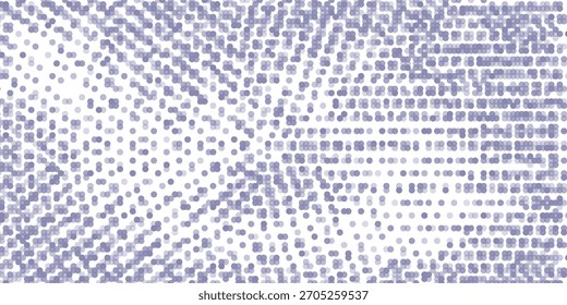 Padrão de meio-tom monocromático abstrato. Painel futurista. Fundo pontilhado de grunge com círculos, pontos, ponto. Elemento de design para banners da web, cartazes, cartões, papéis de parede, sites. vetor monocromático