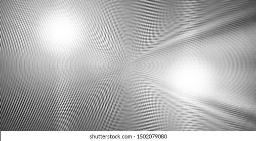 Abstract monochrome halftone pattern. Soft dynamic lines. Half tone  geometric vector illustration with dots. Modern black and white polka dots panoramic background for web design, print