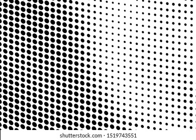 Abstract monochrome halftone texture. 
Background of black dots on white background