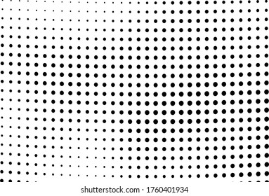 Abstract monochrome halftone texture. Chaotic pattern of dots