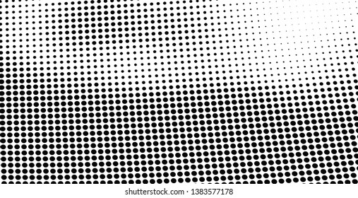 Abstract monochrome halftone. Vector background black and white of dots