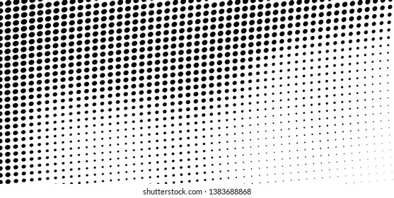 Abstract monochrome halftone. Vector background black and white of dots