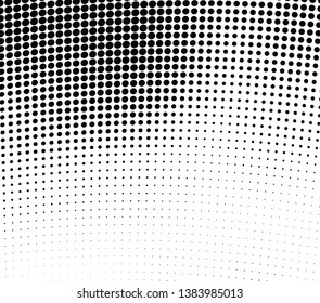 Abstract monochrome halftone. Vector background black and white of dots