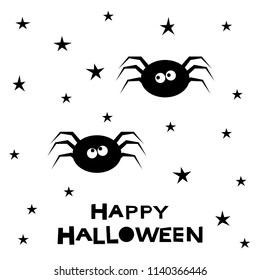 Abstract monochrome happy halloween card background. Modern black and white pattern for halloween card, party invitation, wallpaper, holiday shop sale,  bag print, t shirt, workshop advertising etc.