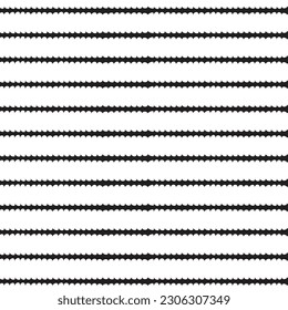 arte de patrón de líneas irregulares horizontal monocromo abstracto.