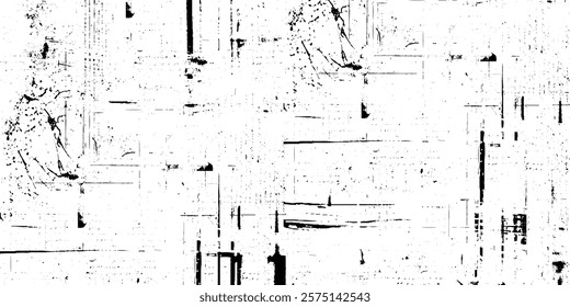 Abstract monochrome image includes a faded effect in dark tones, Abstract grunge texture design on a white background.