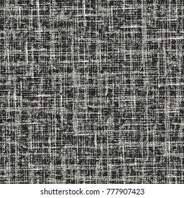 Abstract Monochrome Irregular Mesh Distressed Textured Background. Seamless Pattern.