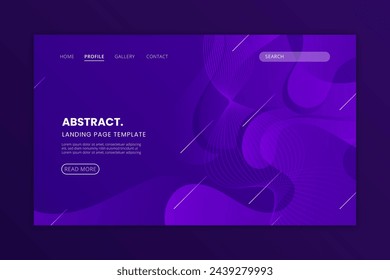 Abstract monochrome landing page flat design vector design in eps 10