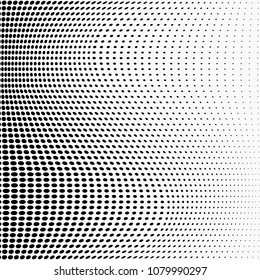 Abstract monochrome light halftone pattern. Soft curves. Vector illustration with dots. Modern dotted background.Template for web sites, stickers, labels,banners,
corporate identity, cover design