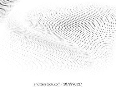 Abstract monochrome light halftone pattern. Soft curves. Vector illustration with dots. Modern dotted background.Template for web sites, stickers, labels,banners,
corporate identity, cover design