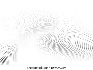 Abstract monochrome light halftone pattern. Soft curves. Vector illustration with dots. Modern dotted background.Template for web sites, stickers, labels,banners,
corporate identity, cover design