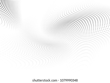 Abstract monochrome light halftone pattern. Soft curves. Vector illustration with dots. Modern dotted background.Template for web sites, stickers, labels,banners,
corporate identity, cover design