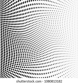 Abstract monochrome light halftone pattern. Soft curves. Vector illustration with dots. Modern dotted background.Template for web sites, stickers, labels,banners,
corporate identity, cover design