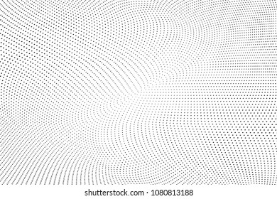 Abstract monochrome light halftone pattern. Soft curves. Vector illustration with dots. Modern dotted background.Template for web sites, stickers, labels,banners,
corporate identity, cover design