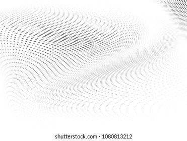Abstract monochrome light halftone pattern. Soft curves. Vector illustration with dots. Modern dotted background.Template for web sites, stickers, labels,banners,
corporate identity, cover design