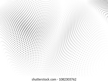 Abstract monochrome light halftone pattern. Soft curves. Vector illustration with dots. Modern dotted background.Template for web sites, stickers, labels,banners,
corporate identity, cover design